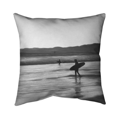 Surfers - 18"x18" Throw pillow cover - Poly twill - Print on demand