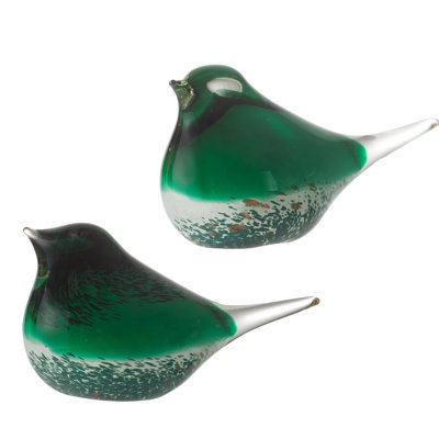 S/2 Suki Bird Figurines & Sculptures L:8x3x3.5" S:6.5x3x3.5"