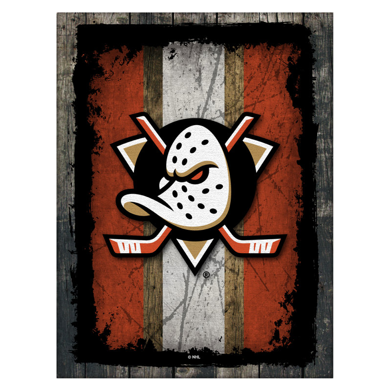 Art sur toile NHL Logo, Ducks de Anaheim, H 32 po x l 24 po x P 1 po