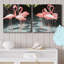 Flamingo Inlet I - ensemble de 2 reproductions sur toiles tendues-921191752