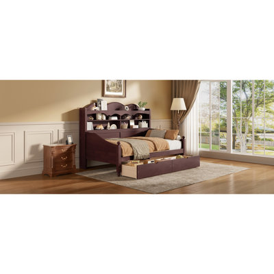 Retro Style Daybed With Storage Drawers