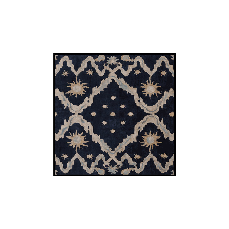 Tapis gris soyeux et moelleux, Carré 3 pi