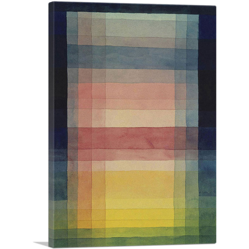 "Architecture of the Plain 1923" par Paul Klee - reproduction d'art sur toile tendue, H 26 po x l 18 po x 1,5 po