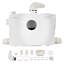 Pompe Macerator 1200W pour évier de sous-sol de toilette - Système d'éjection des eaux d'égout à haut débit 48 GPM avec pales en acier inoxydable