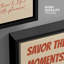 «Savour The Sweet Moments», reproduction d'art sur toile encadrée dans la chambre principale-106766868-106766869