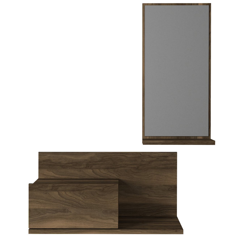 60cm Console Table, Walnut