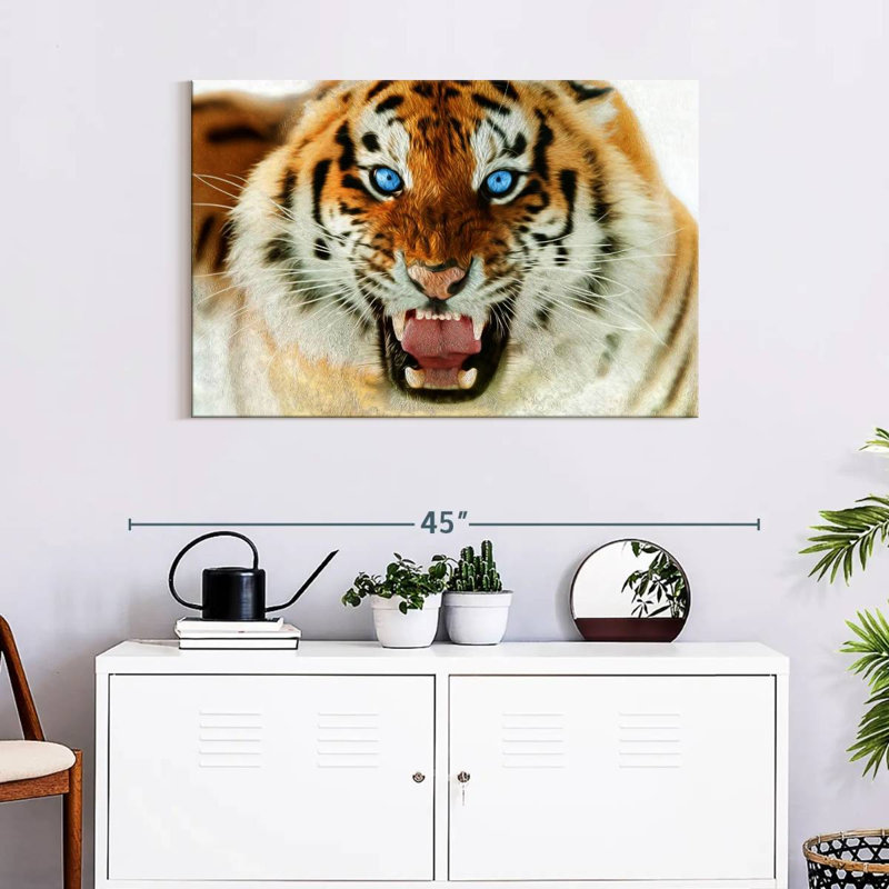 Brampt Furious Tiger, 24" H x 36" W