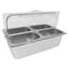 Contenant alimentaire rectangulaire en acier inoxydable avec couvercle