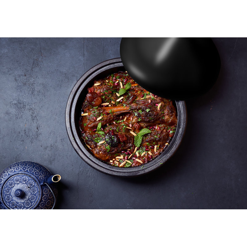 Tajine rond en fonte antiadhésive Kook, Noir