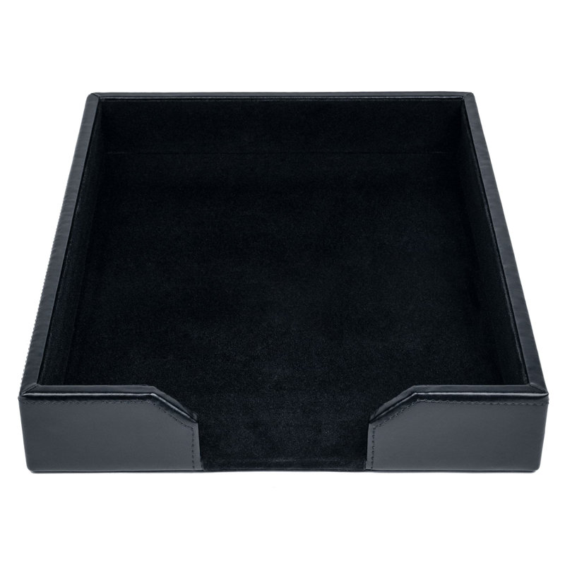 Organisateur de papier en cuir Gregson, Noir