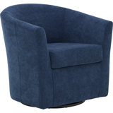 Hansell Upholstered Swivel Barrel Chair