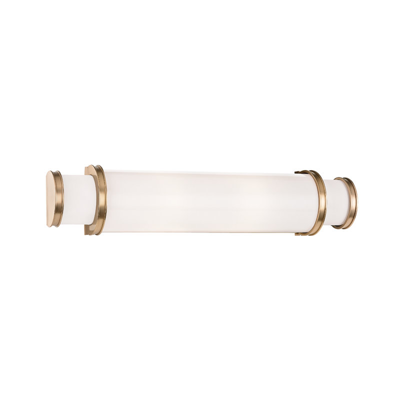 Malcolm LED Bath Bar, Aged Brass