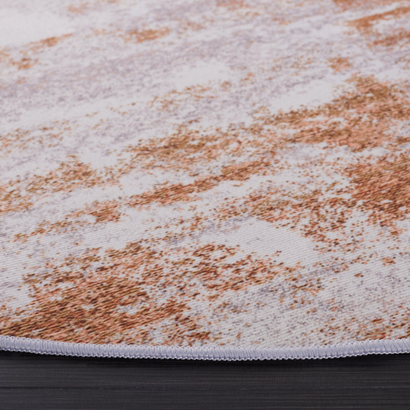 Tacoma Performance Machine Washable Abstract Rug, Round 6'