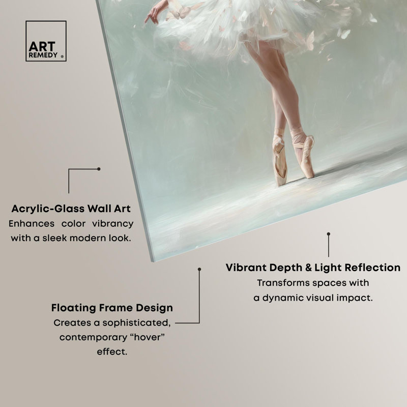 «Flutter Ballerina II», reproduction d'art sur acrylique par Art Remedy, H 45 po x l 30 po