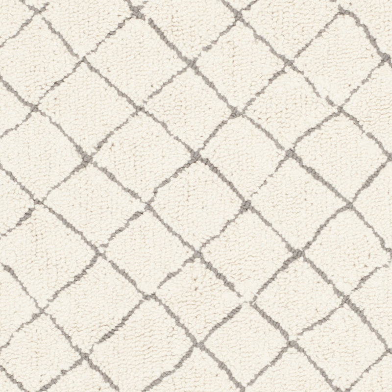 Tapis géométrique en coton crocheté à la main Wykoff, Rond 6 pi