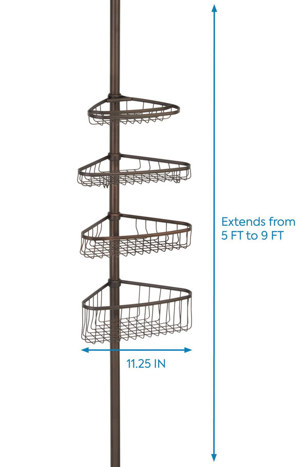 tension shower caddy, 9 ft. - 9 ft.