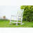Oversized Outdoor Rocking Chair with Wood-Texture – All-Weather Resistant, White-1297838005
