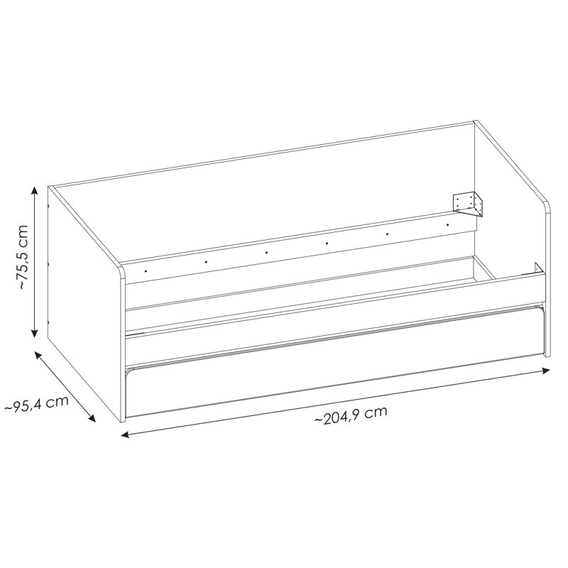 Bett Dontavia with option of an additional sleeping space