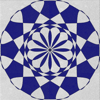 Tapis bleu/crème à tisser électrique