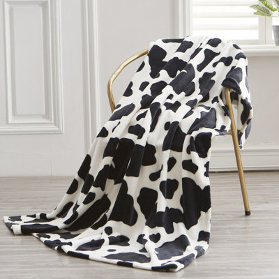 Cow-Print Ultra-Soft Decorative Throw Blanket
