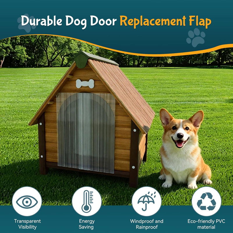 Porte de niche pour chien 15,7 po x 4,9 pi
