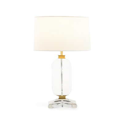 Lampe de table sculptée en cristal