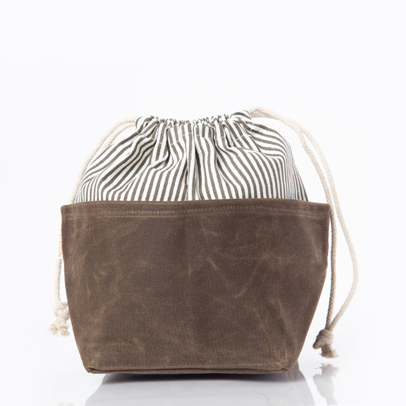 Bac élégant en toile cirée, Olive