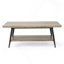 Table basse Chic Grey avec tablette inférieure fonctionnelle pour accessoires