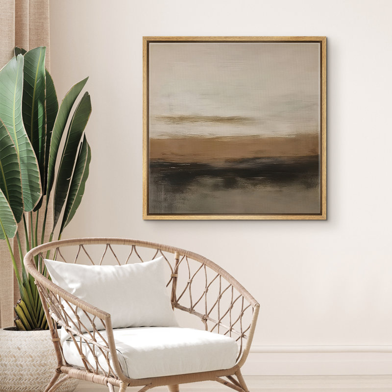 Reproduction d'art encadrée sur toile pour décor moderne neutre, Naturel, H 24 po x l 24 po