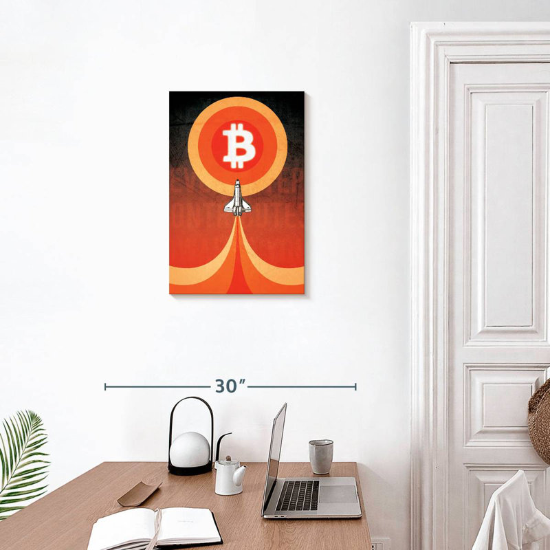Oberle Bitcoin To The Moon, 24" H x 16" W