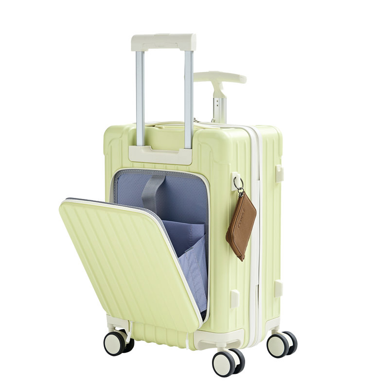 Front‑Open Carry‑On Luggage Hard Shell Suitcase with USB Port