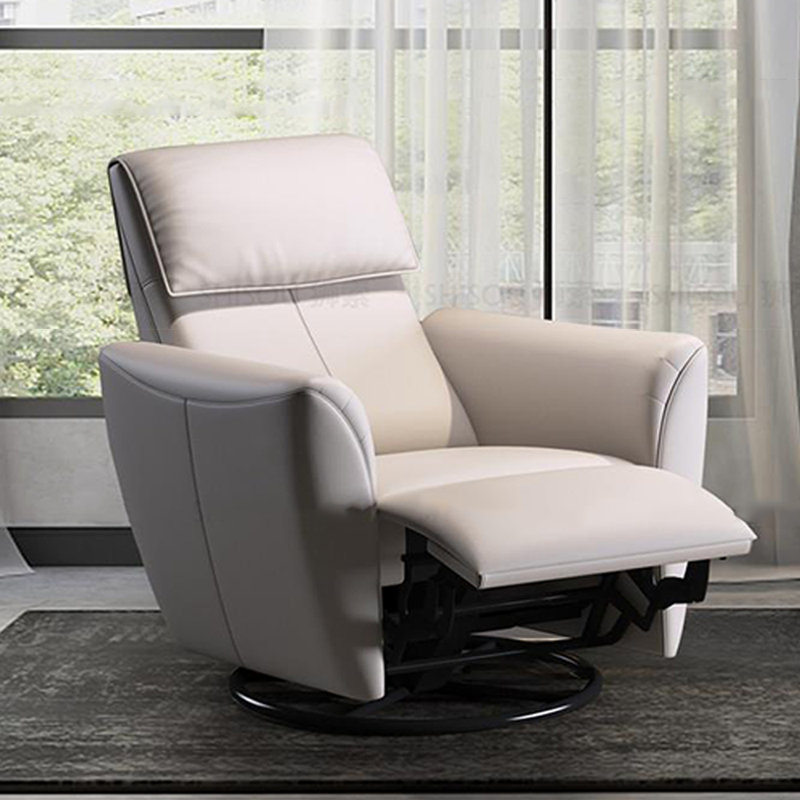 Modern Simple Home Ergonomic Functional Recliner, Beige