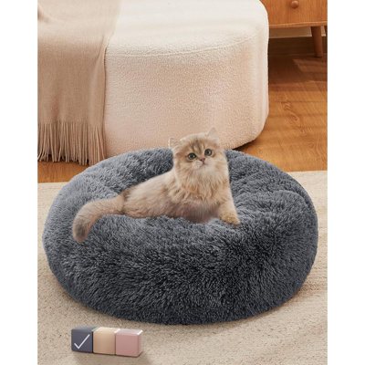 Lit pour chien et chat apaisant, lit douillet pour chien anti-angoisse, lit douillet pour chien douillet et moelleux, lit moelleux en fausse fourrure pour chien de petite taille