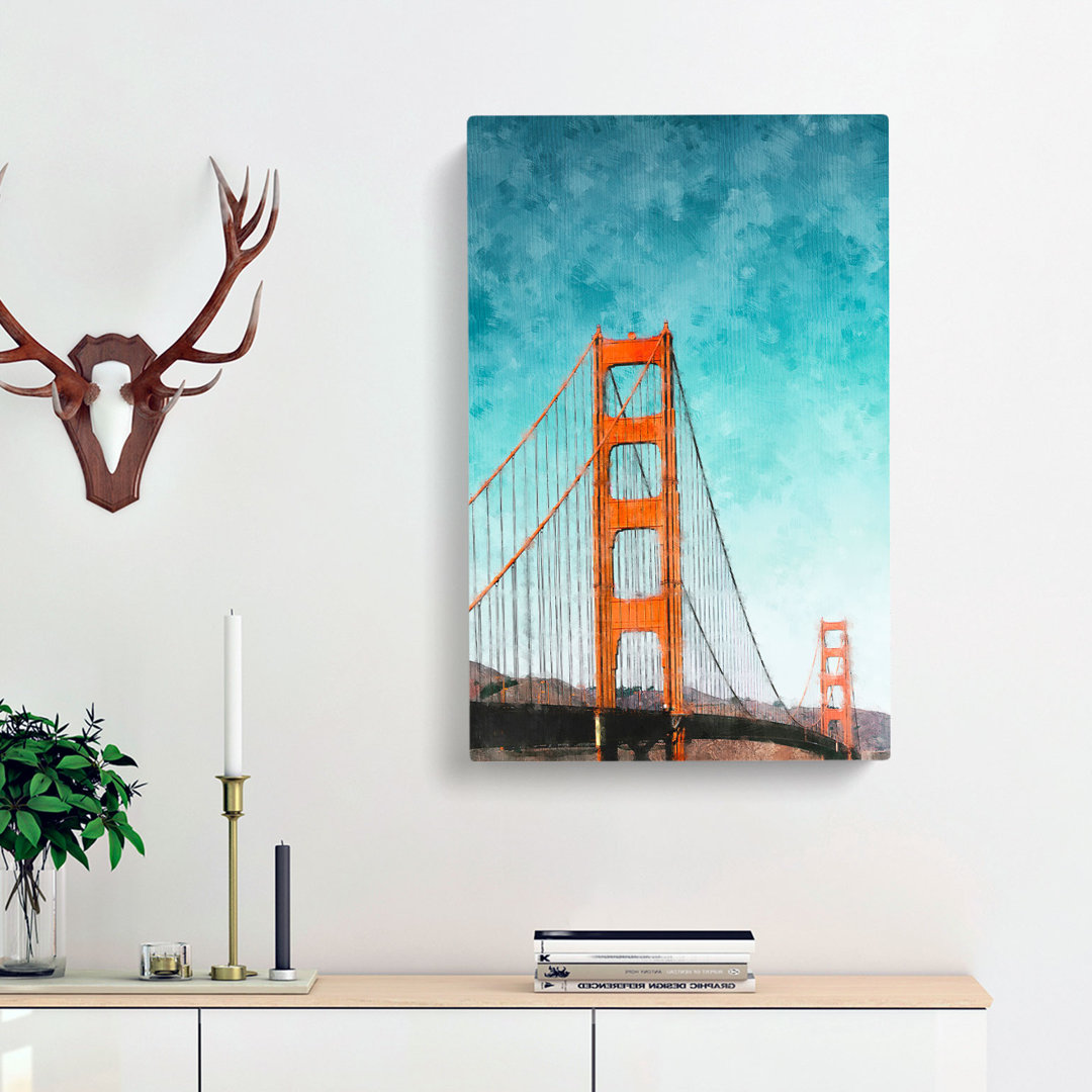 The Golden Gate Bridge Abstract - Wrapped Canvas