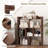 7 Cubes Open-Back Bookshelf Storage Display Shelf Wooden Bookcase Walnut
