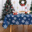 Nappe de Noël à motifs de flocons de neige – Polyester lavable, usage intérieur/extérieur – Idéale pour la table, la cuisine et la décoration des fêtes-1123069866-1123069869