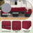 Cushion Covers For 7 Pcs (6-Seaters) Wicker Rattan Sectional Sofa, 14Pack Cushion Slipcovers Set Seat And Back,Outdoor Cushion Slipcover With Zipper, Red(Only Cover) Red-890156067