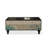 47.24" Black Solid Wood Rectangular Coffee Table