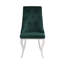 Ensemble de 2 chaises d'appoint en tissu et acier inoxydable Dekel Green-2060089159