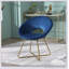 Slatina Silky Velvet Upholstered Accent Chair with  Tone Finished Base-600919976