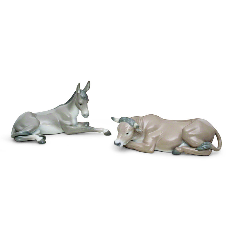 Ensemble de crèche 2 animaux à bethléem