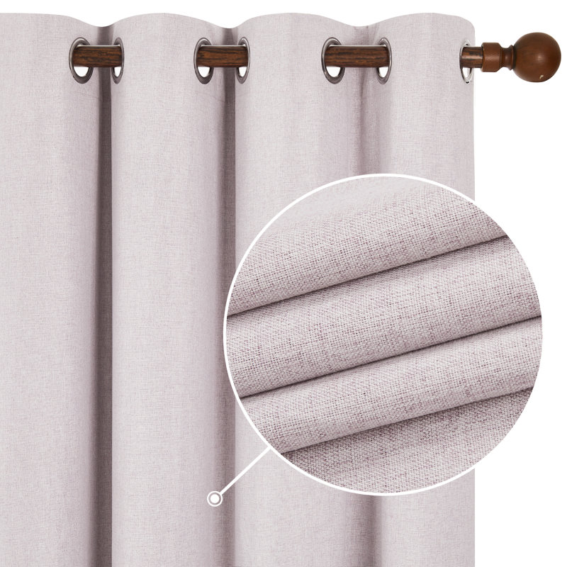 Ipswich Blackout Thermal Grommet Curtain Panels, 52" W x 54" L, Pink