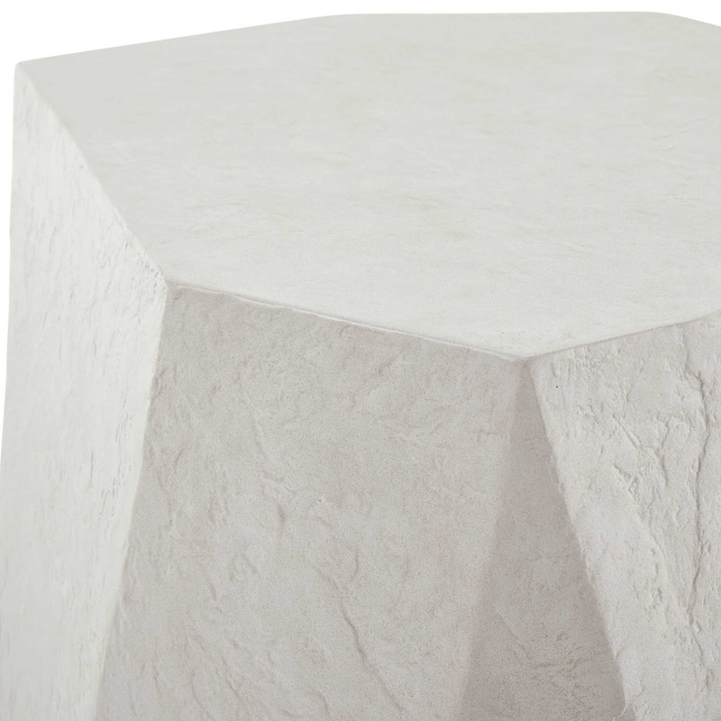 Halvorson Limestone Outdoor Side Table