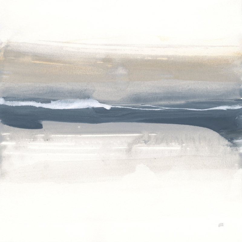 «Tonal Blue Gray III» par Chris Paschke - reproduction imprimée, H 12 po x l 12 po, Non, Papier avec cadre photo noyer