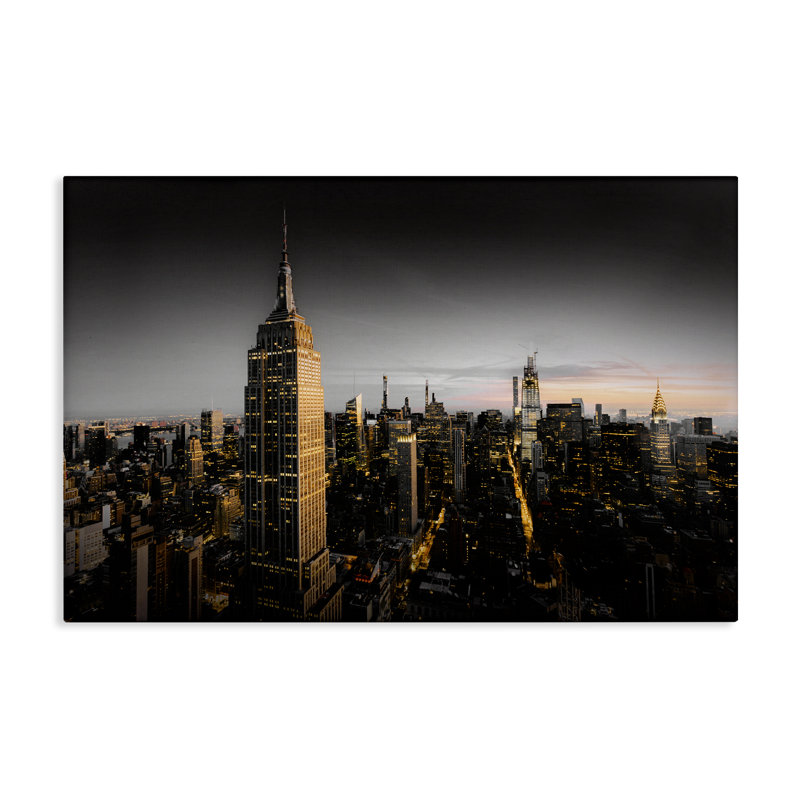 Art mural Aérien, Horizon par CAD Designs, H 30 po x l 45 po
