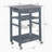 Mobile Rolling Kitchen Island Trolley Serving Cart with Underneath Drawer & Slide-Out Wire Storage Basket-1493833429