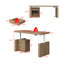 Bureau ergonomique à hauteur réglable ergonomique avec rangement
