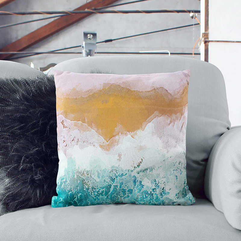 Square Throw Cushion, Black, 40cm H x 40cm W x 15cm D
