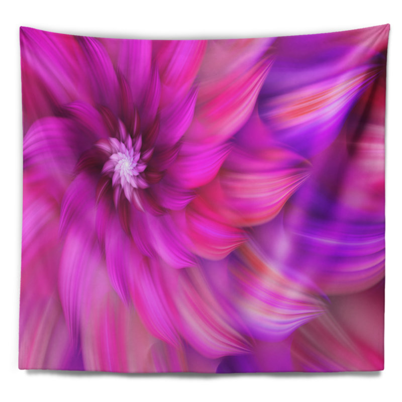 Tapisserie florale florale rose, H 78 po x l 92 po
