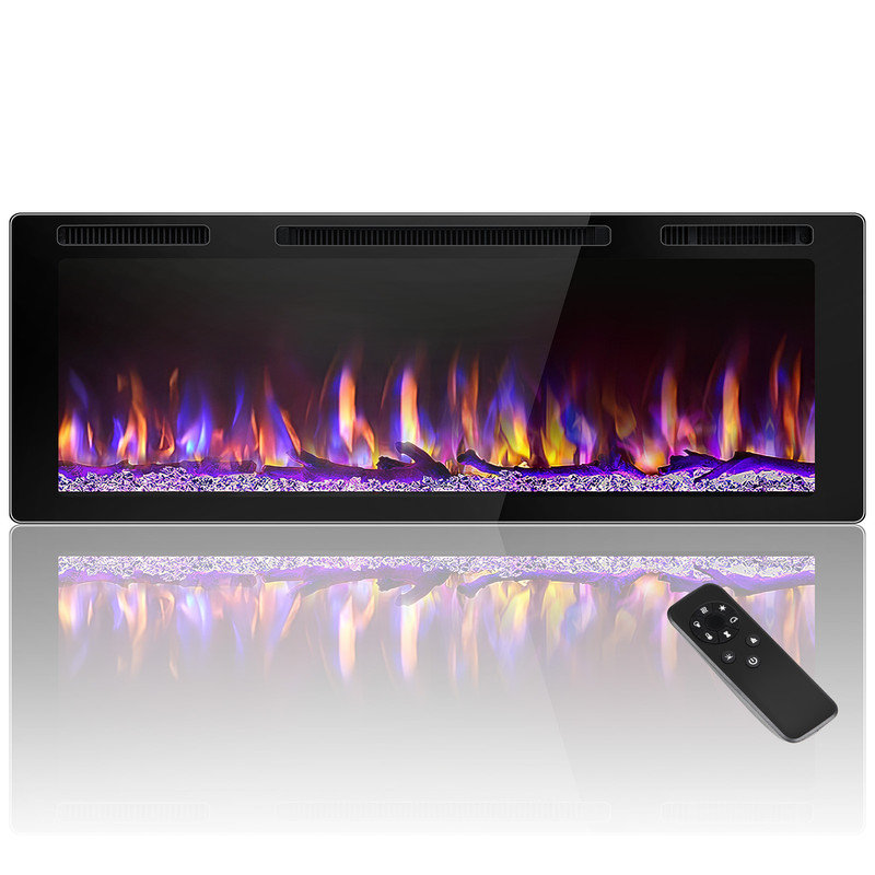 Foyer électronique multifonctionnel à grand écran ultra-étroit, H 19,3 po x l 50 po x P 5,55 po